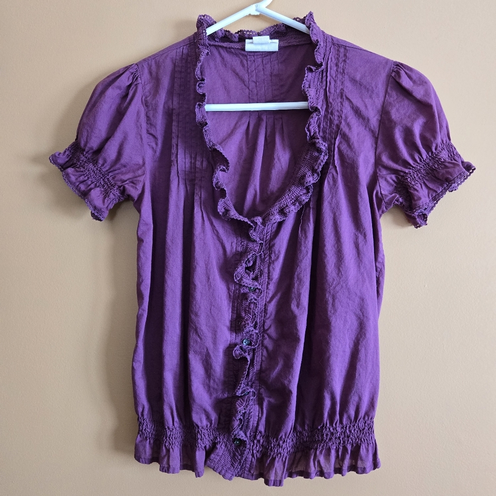 Converse One Star Ruffled Top, PTP=17"